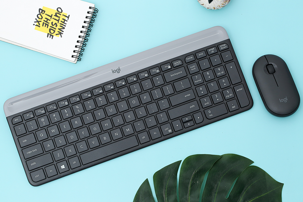 Bộ Bàn Phím Chuột Không Dây Logitech MK470 Đen