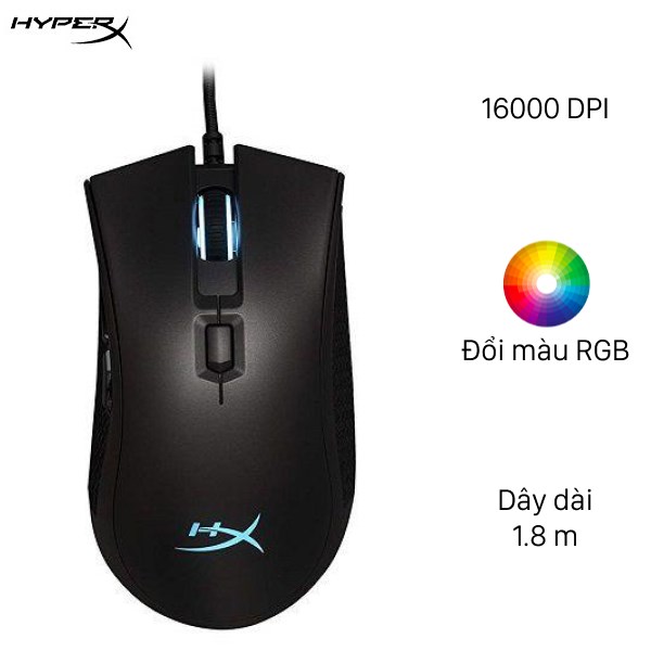 Gaming HyperX Pulsefire FPS Pro RGB Đen 