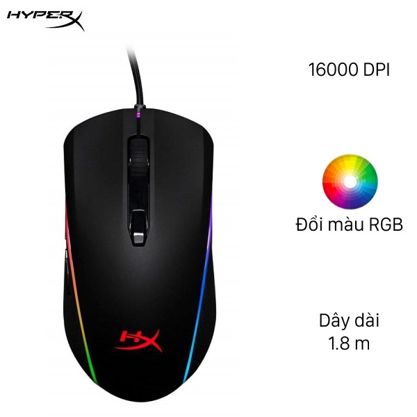 Chuột Gaming HyperX Pulsefire Surge RGB Đen 